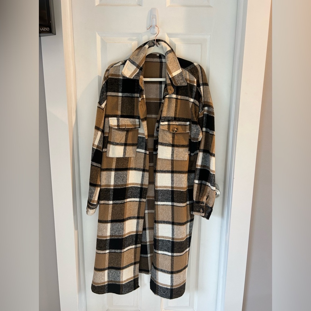 Warm, soft plaid shacket